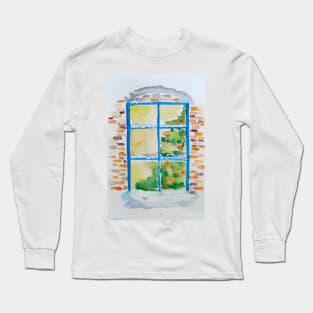 Christmas and New Year Postcard illustration in watercolours Long Sleeve T-Shirt